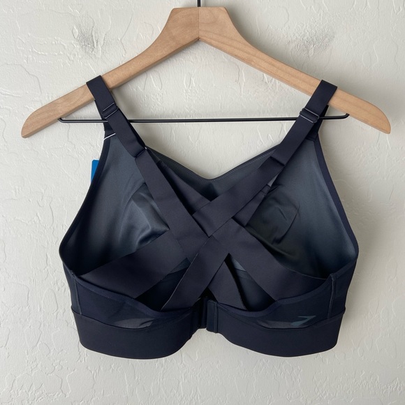 Brooks drive interlace run sports bra black 38 A/B - Picture 8 of 13